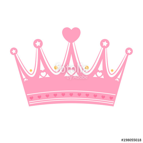 500x500 Princess Crown Isolated On White Background Stock Image And