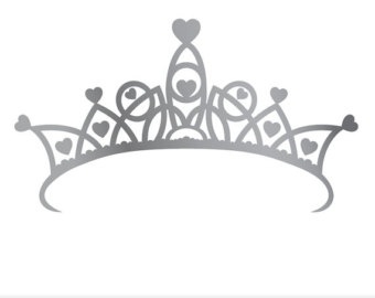 340x270 White Clipart Princess Crown