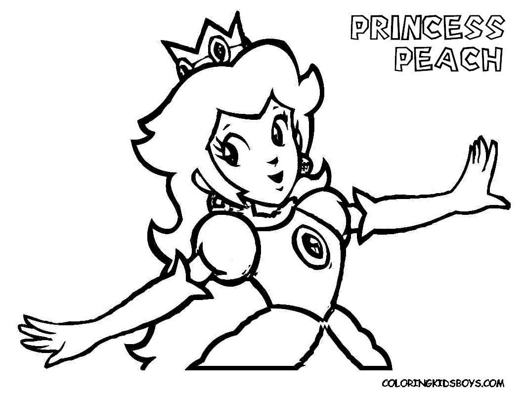 1056x816 Mario Princess Peach Coloring Pages