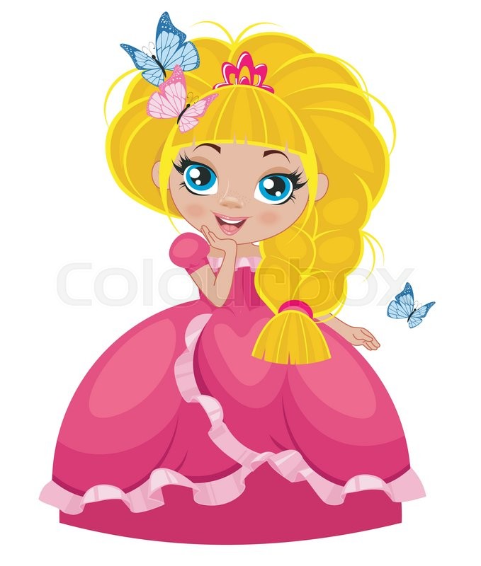 679x800 Princess Girl In Elegant Dress On A White Background Stock