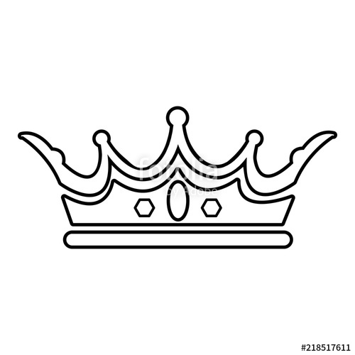 500x500 Princess Crown Icon. Outline Illustration Of Princess Crown Vector