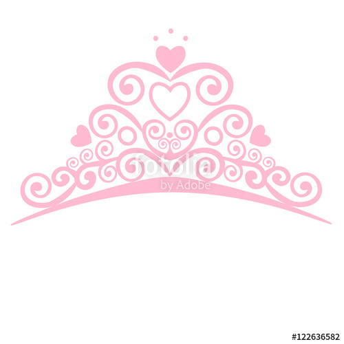500x500 Beautiful Shining Princess Crown. Vector Illustration. Design