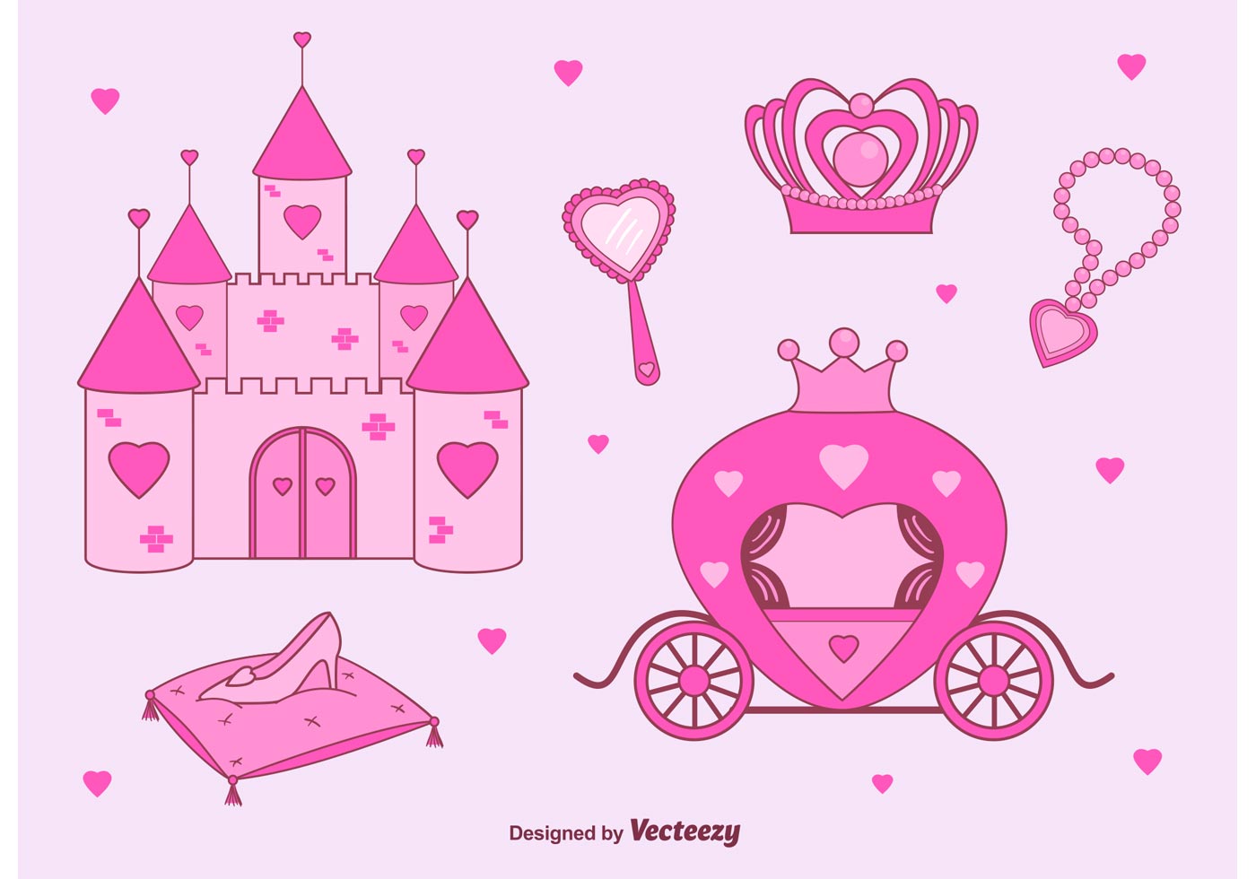 1400x980 Princess Free Vector Art