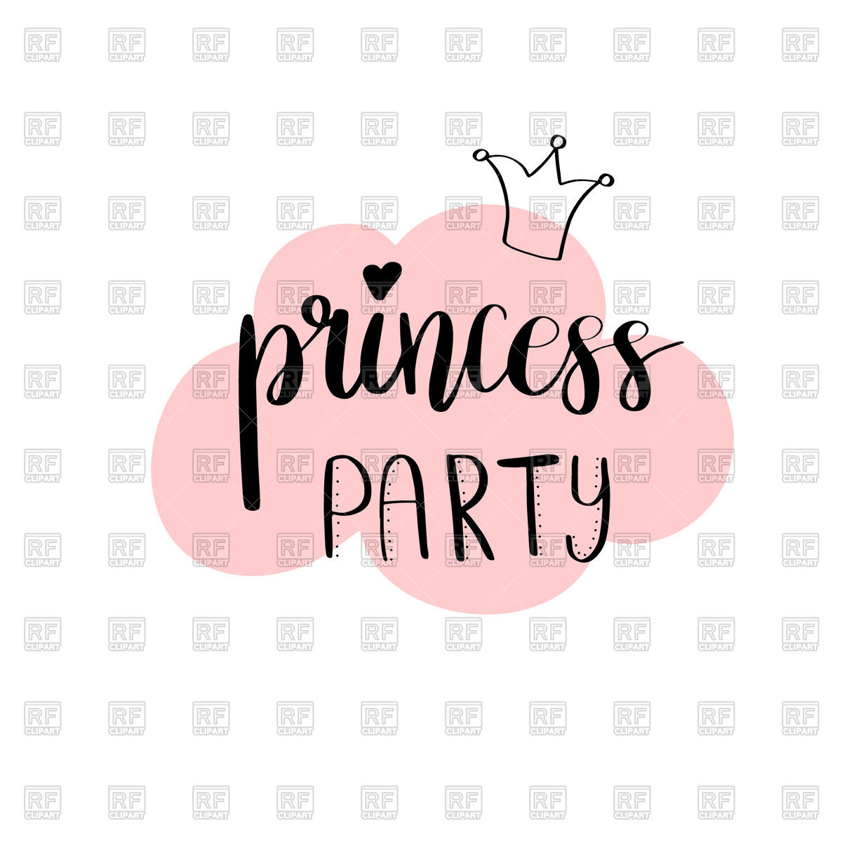 1200x1200 Princess Party Bridal Shower Card Design. Birthday Girl Lettering