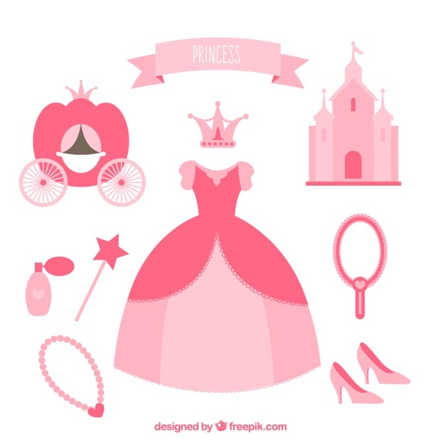 626x626 Princess Elements Vector Premium Download