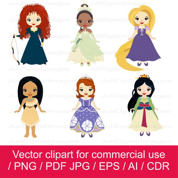 570x568 Princesses Clipart Little Princess Clipart Princess Vector Etsy