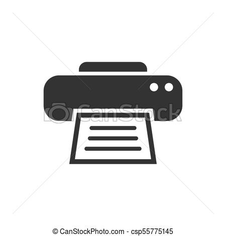 450x470 Printer Icon. Vector Illustration. Business Concept Document