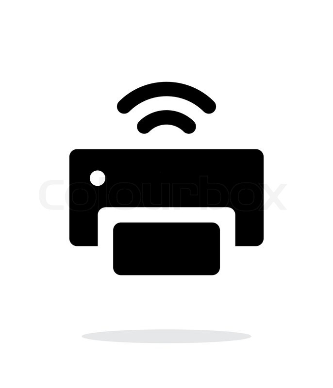 686x800 Wireless Printer Icon On White Background. Vector Illustration