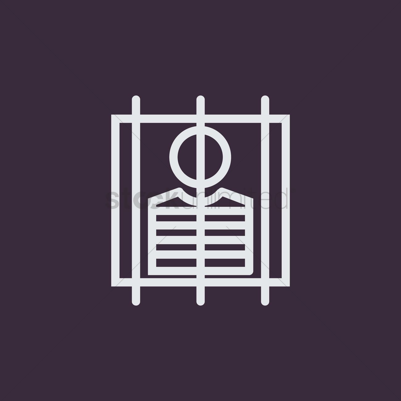 1300x1300 Criminal In Prison Vector Image