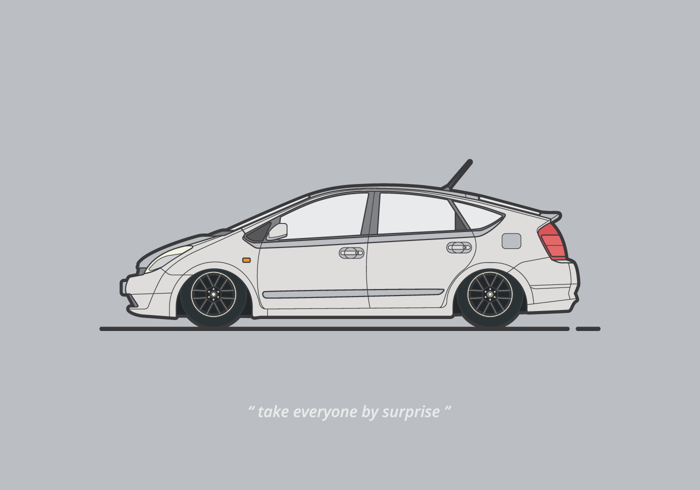1400x980 Prius Free Vector Art