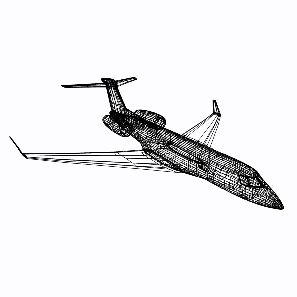 590x590 Gulfstream G650 N650 Ga Lowpoly Private Jet 3d Model Obj Mtl Fbx