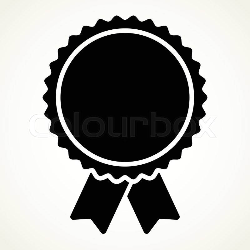 800x800 Badge Shape On White. Prize, Award Vector Icon Stock Vector