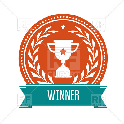 400x400 Winner Award Medal With Sport Cup And Laurel Wreath