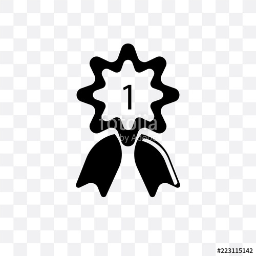 500x500 First Prize Vector Icon Isolated On Transparent Background, First