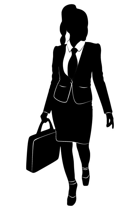 480x720 Professional Women Vector Silhouettes Set 22 Free Download