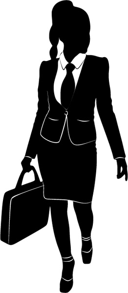 262x600 Professional Women Vector Silhouettes Set Free Vector In