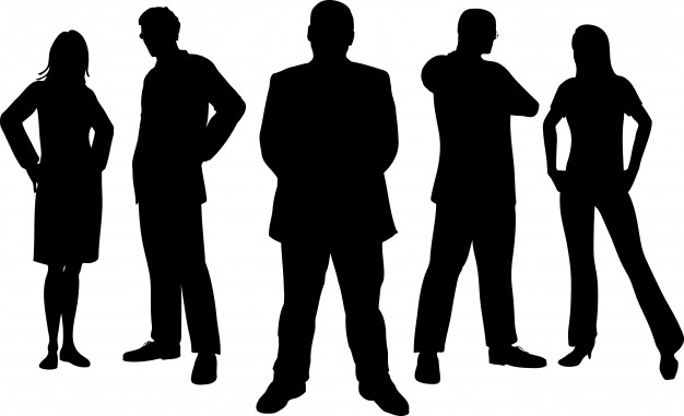 626x381 Silhouettes Of Young Professional People Vector Free Download