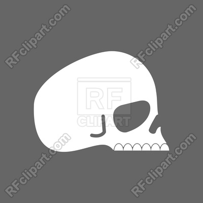 400x400 Skull Profile Icon Vector Image Vector Artwork Of Healthcare
