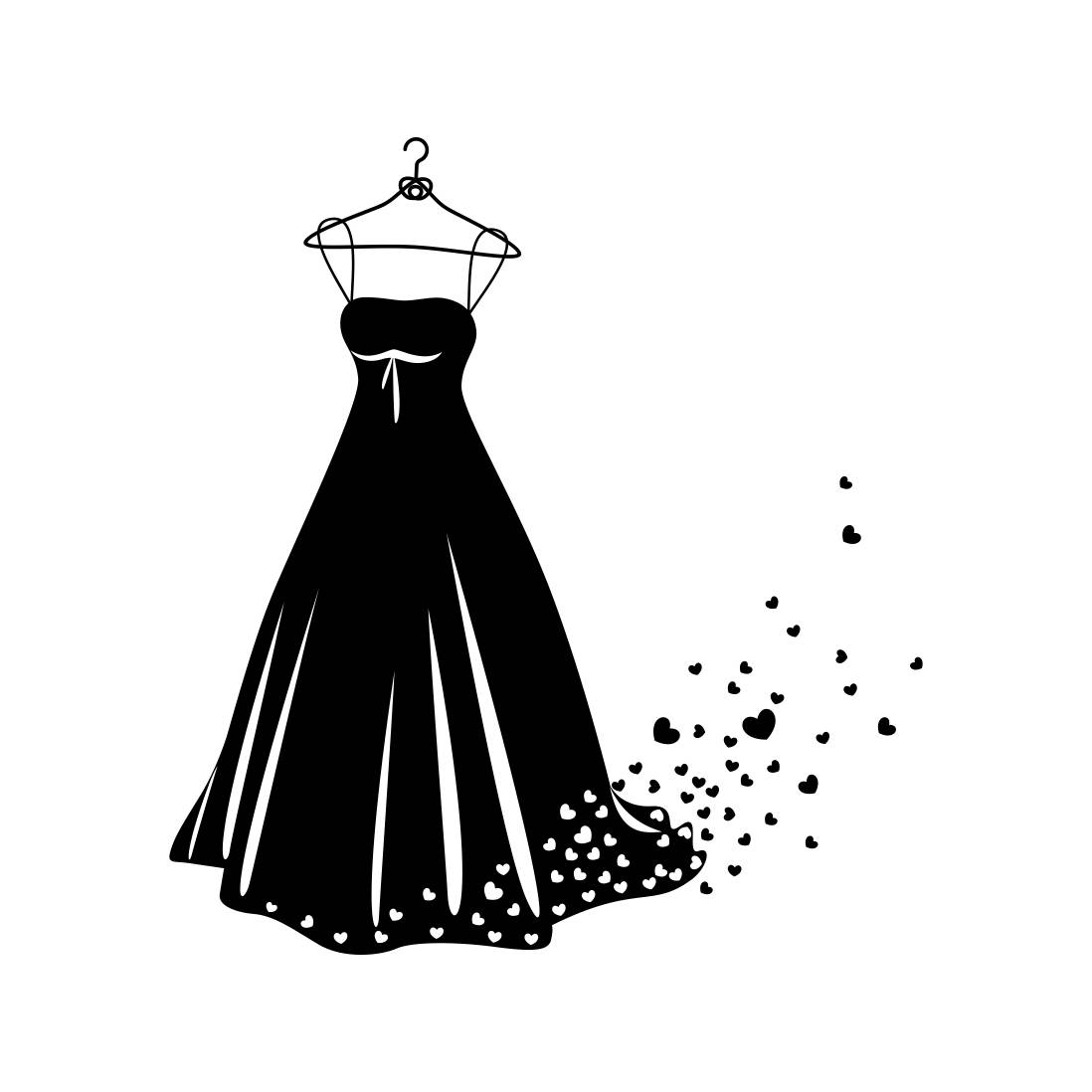 1098x1098 Wedding Dress Heart Love Graphics Svg Dxf Eps Png Cdr Ai Pdf Etsy