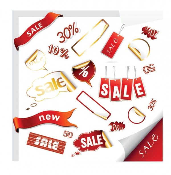 600x616 Sales And Promotion Vector Elements Pack