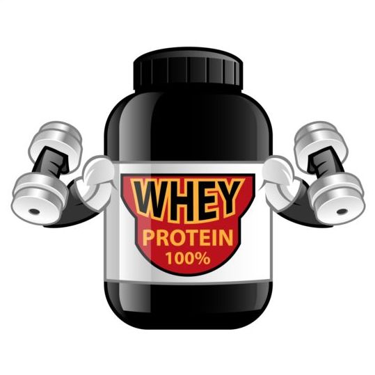 539x539 Whey Proteins Bottle Vector Template 05 Free Download