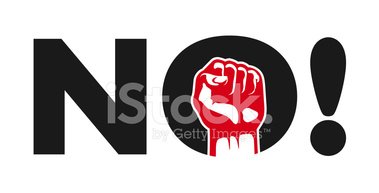 379x193 No! Political Protest Demonstration Sign Vector Design With Clen