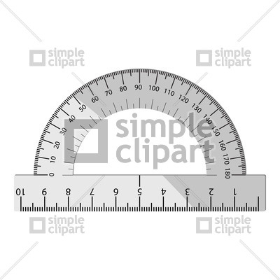 400x400 Protractor Vector Image