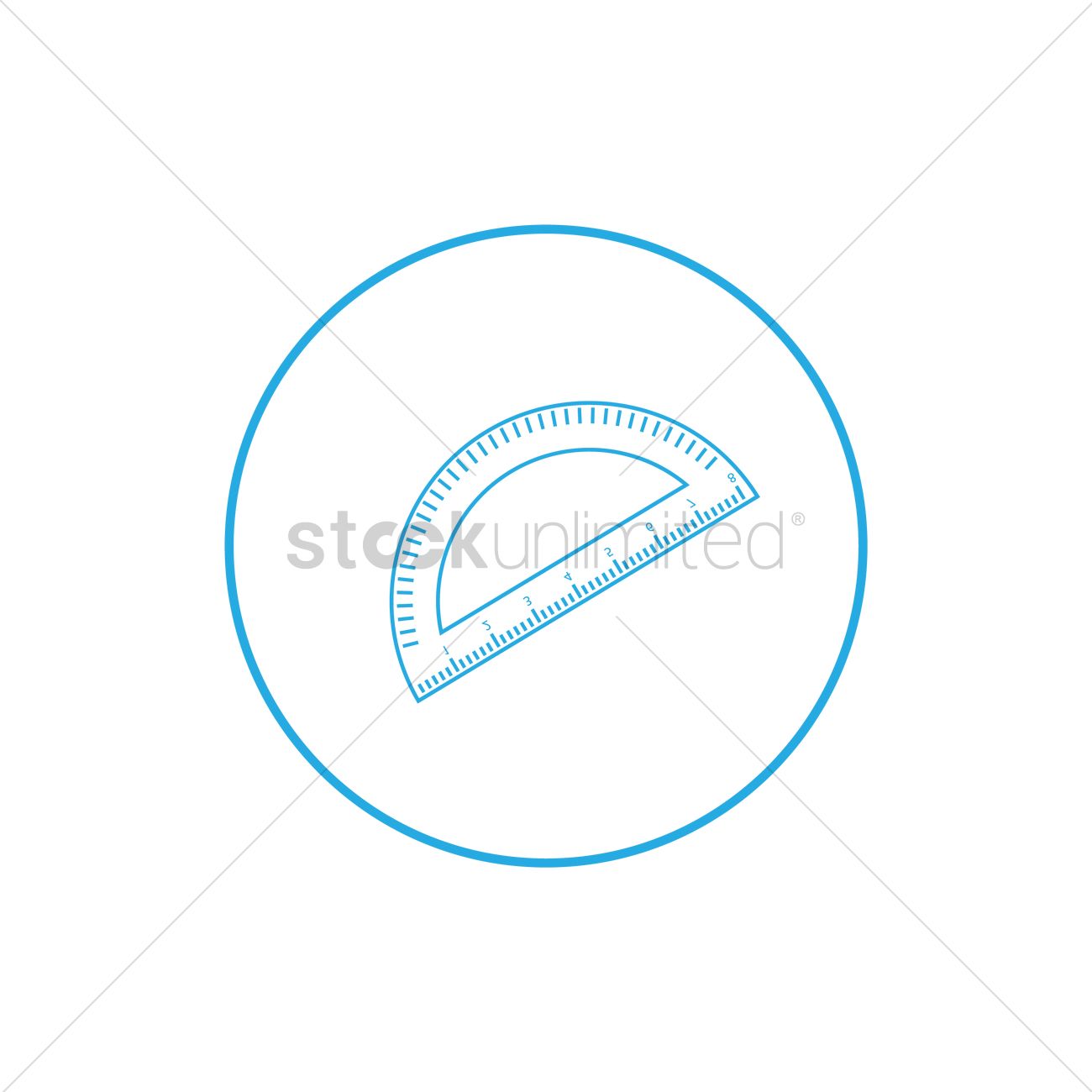 1300x1300 Protractor Vector Image