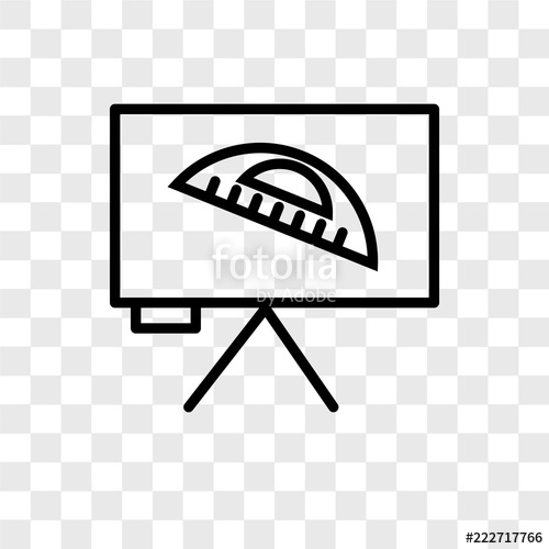 500x500 Protractor Vector Icon Isolated On Transparent Background