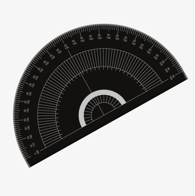 650x651 Vector Black Protractor, Protractor, Black, Vector Png And Vector