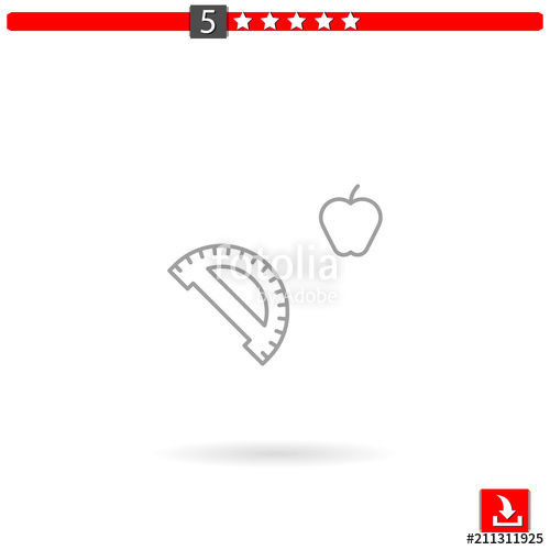 500x500 Protractor Vector Icon Stock Image And Royalty Free Vector Files