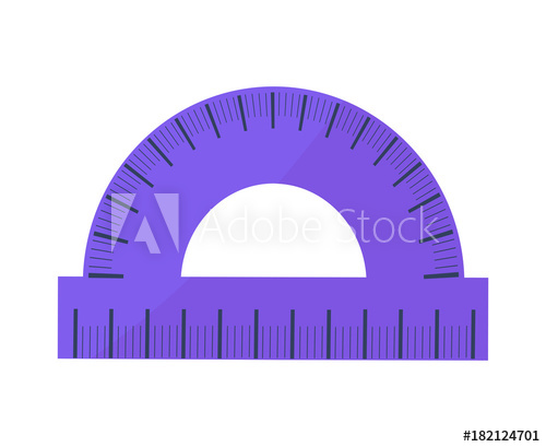 500x409 Blue Protractor Vector Illustration Icon Isolated