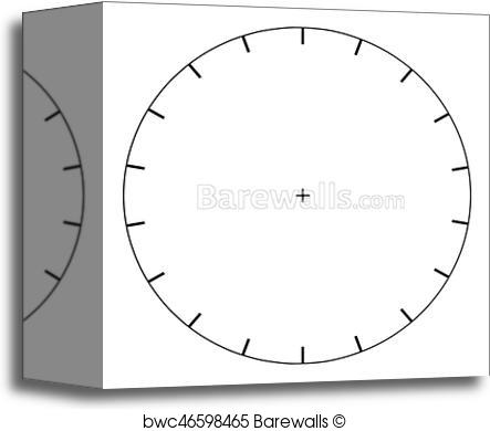 443x390 Canvas Print Of Blank Polar Graph Paper