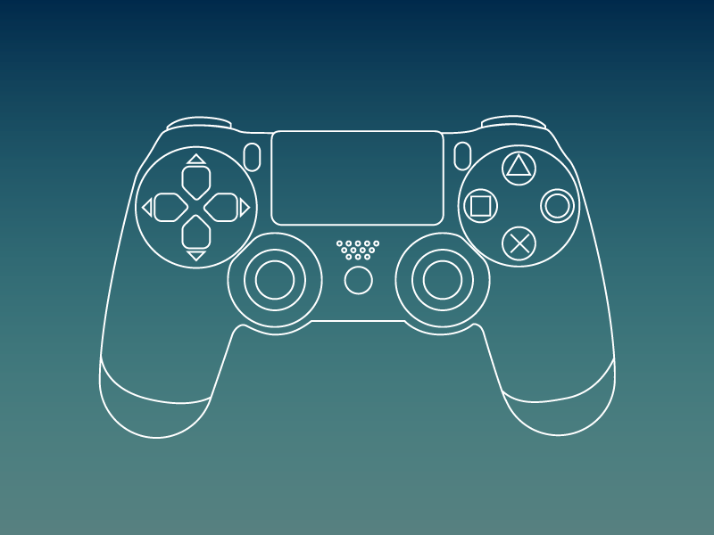 800x600 Ps4 Controller Line Work. By Erick