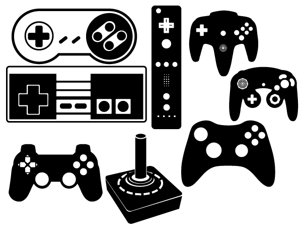600x450 Controller Clipart Silhouette