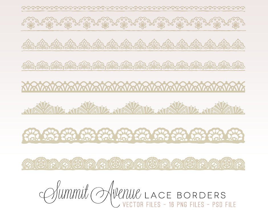 940x750 Vintage Lace Borders
