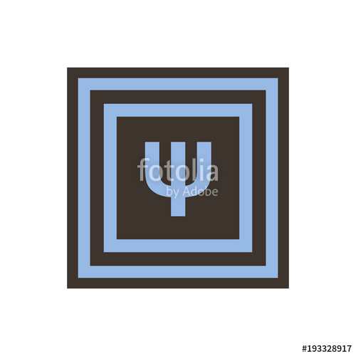 500x500 Vector Symbol Of Small Letter Psi From The Greek Alphabet Stock