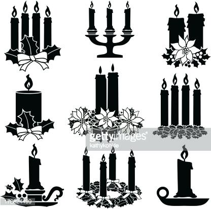 416x413 Candle Silhouette Candles Vector Art
