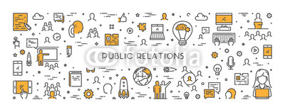 400x158 Vector Line Web Concept For Public Relations Buy Photos Ap