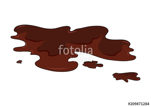 500x353 Mud Puddle Simple Vector Design Isolated On White Stock Image And