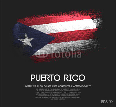 400x370 Puerto Rico Flag Made Of Glitter Sparkle Brush Paint Vector Buy
