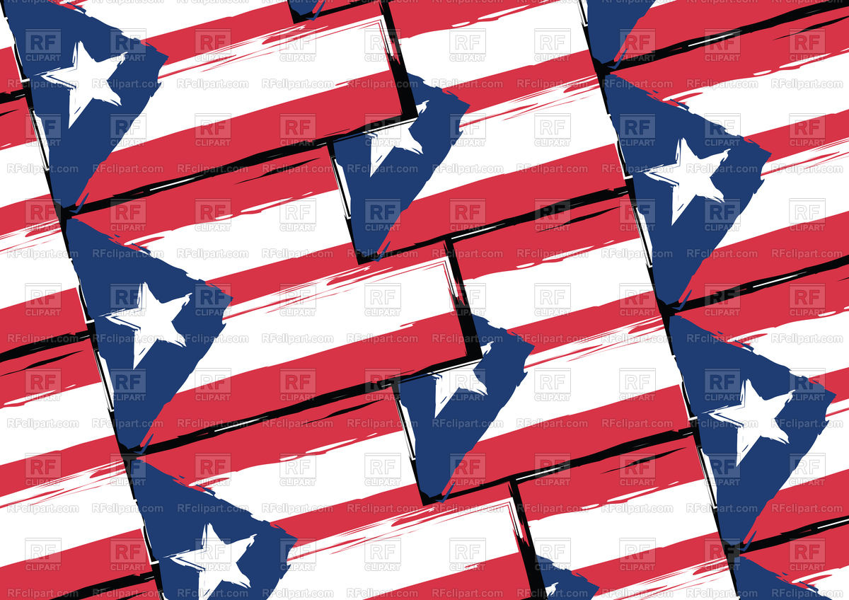 1200x848 Grunge Puerto Rico Flag Seamless Pattern Vector Image Vector