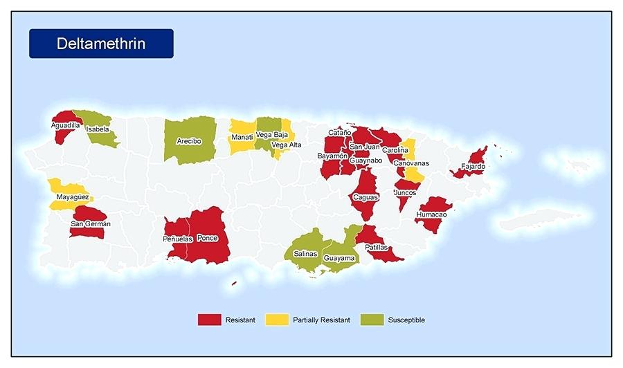 900x532 Map Of Insecticide Resistance To In Puerto Rico Vector Free