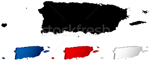 600x243 Map Of Puerto Rico Vector Illustration Adrian Sawvel (Adroach