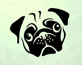 340x270 Pug Vector Etsy