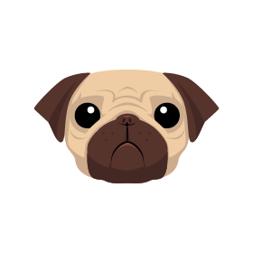 280x280 Pug Logo Vector Free Download