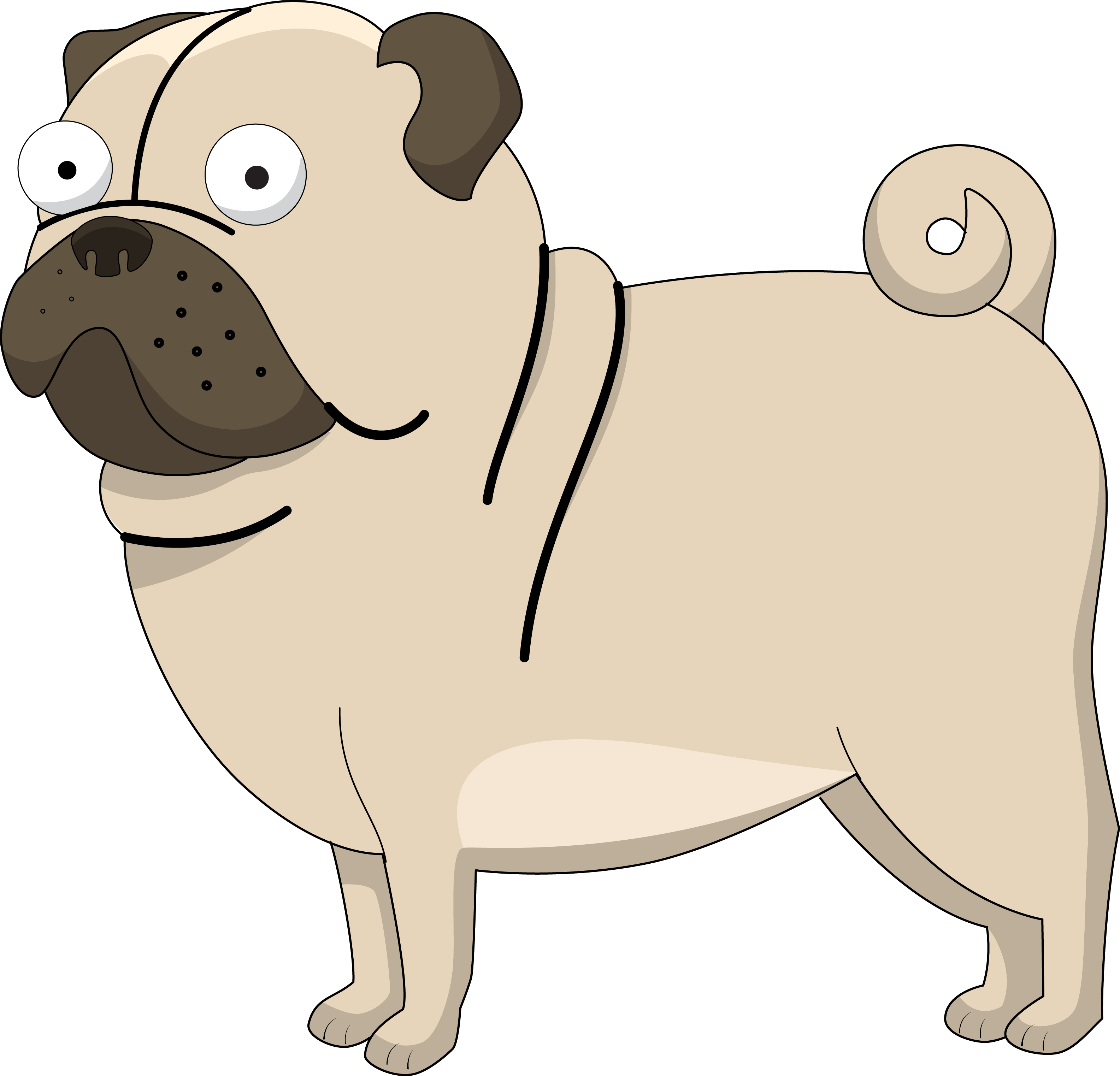 3170x3046 Collection Of Free Pug Vector Clip Art. Download On Ubisafe