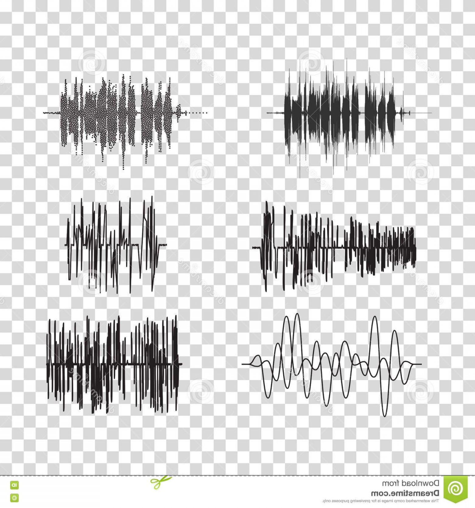 1560x1668 Stock Illustration Vector Sound Waves Set Transparent Audio