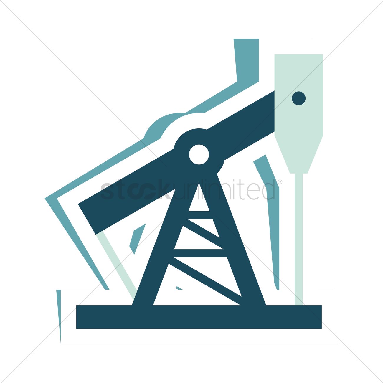 1300x1300 Oil Pump Jack Vector Image