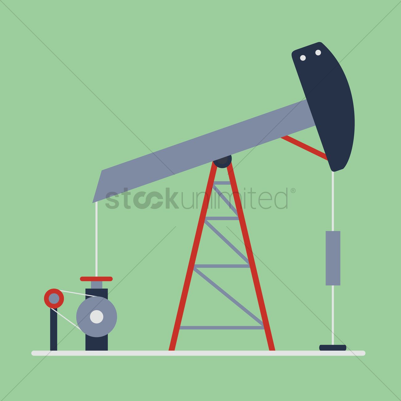 1300x1300 Pump Jack Vector Image